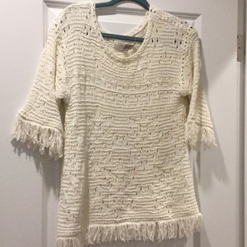 Loft fringed sweater